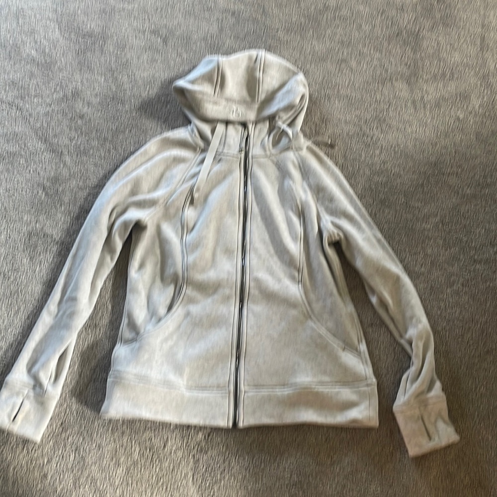 Lululemon Scuba Full-Zip Hoodie Size 12 Heather grey/silver sparkle